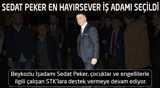 Sedat Peker, En Hayırsever İşadamı seçildi