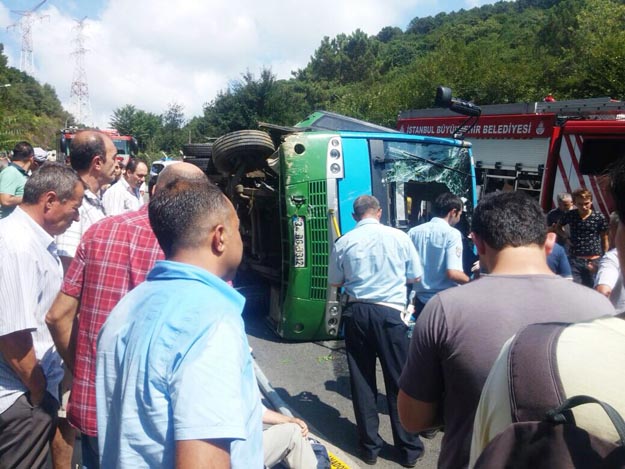 Beykoz'da yine Halk Otobüsü kazası