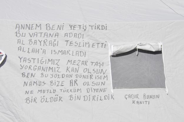 Beykoz'da vatan nöbet çadırı kuruldu