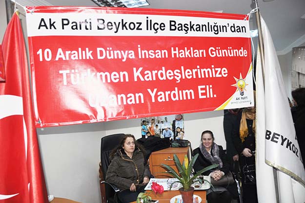 AK Partili kadınlar Türkmenlere Beykoz'dan el uzattı