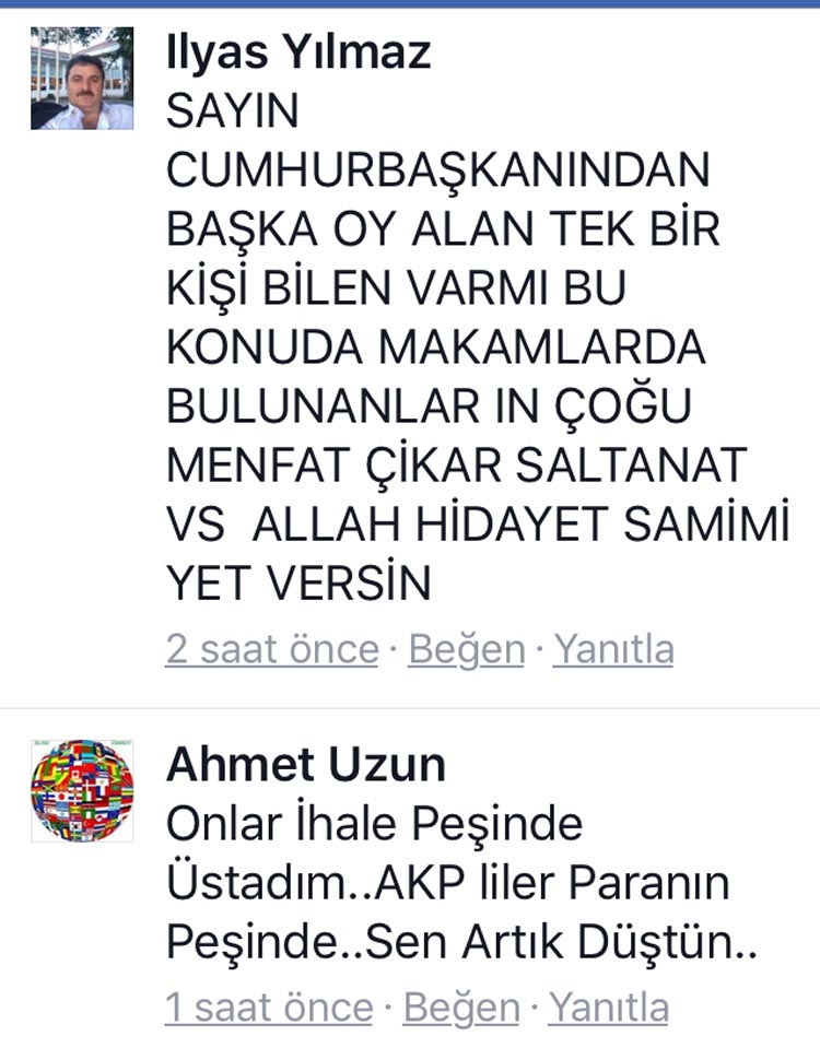 AK Partili Yusuf Kaya Facebook'tan sitem etti