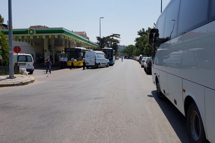 Beykoz’da trafik çift yönlü kapatıldı
