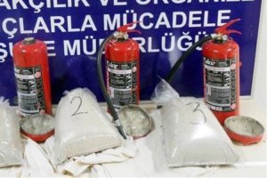 Beykoz’da yangın tüpü içinde 10 kilo eroin