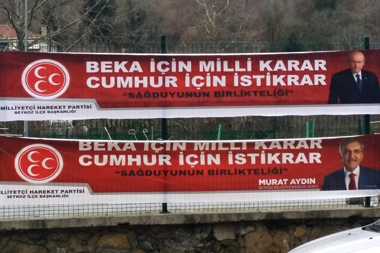 Beykoz’daki pankart Türkiye gündemine oturdu