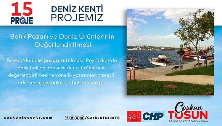CHP Adayı Coşkun Tosun Beykoz projelerini anlattı