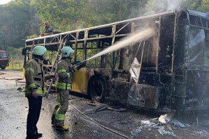 Beykoz Anadolukavağı’nda otobüs yangını