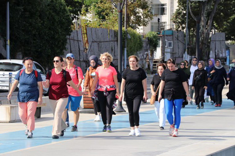 Beykozlu kadınlar sağlıklı yaşam için yürüyor