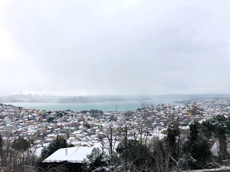 Beykoz'un dört bir yanından kar manzaraları