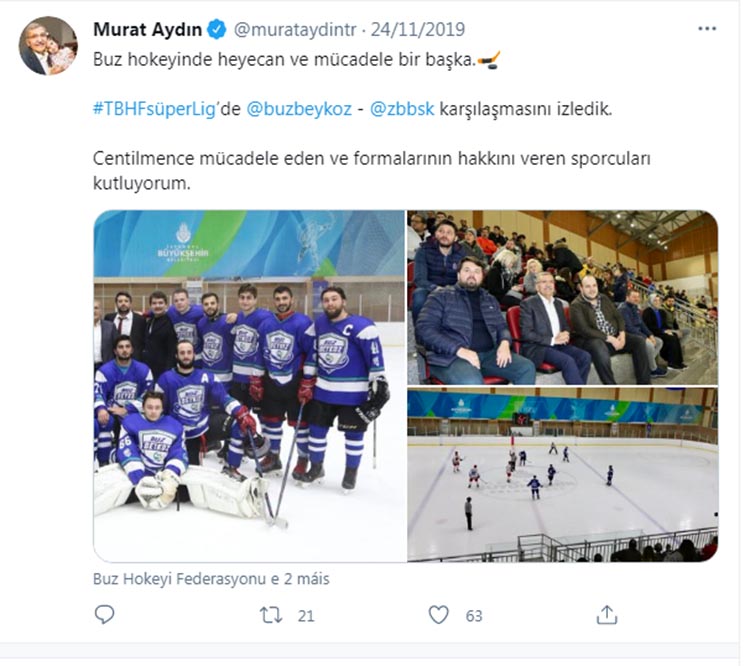 Beykoz Belediye Başkanı Murat Aydın’ın buz aşkı