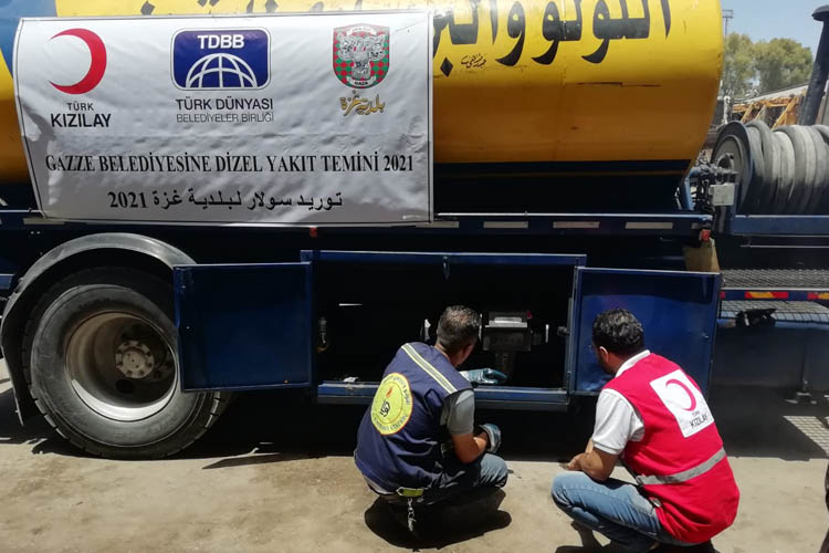 Beykoz Belediyesi'nden Gazze'ye yakıt yardımı