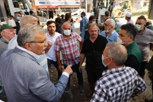 Beykoz Belediye Başkanı Murat Aydın sel bölgesinde