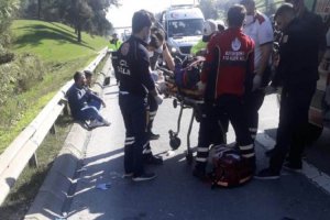 Beykoz Kavacık'ta motosiklet kazası 2 yaralı