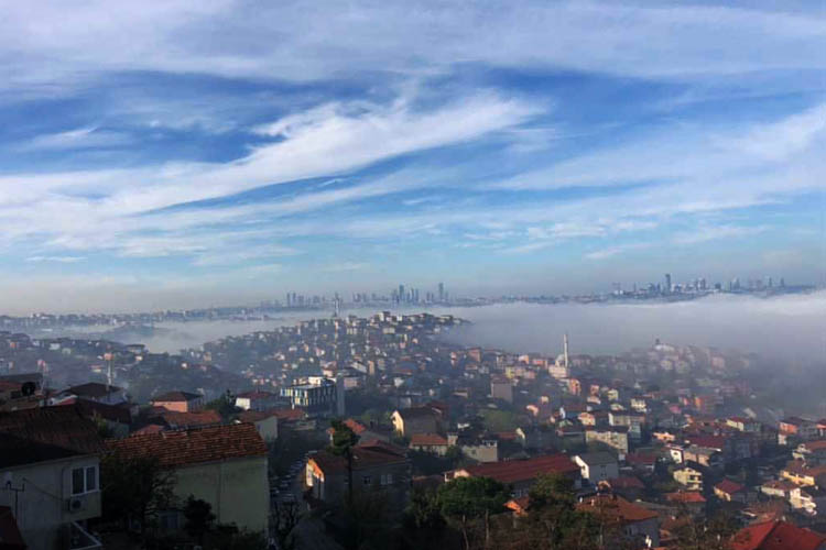 Beykoz'da yoğun sis etkili oluyor