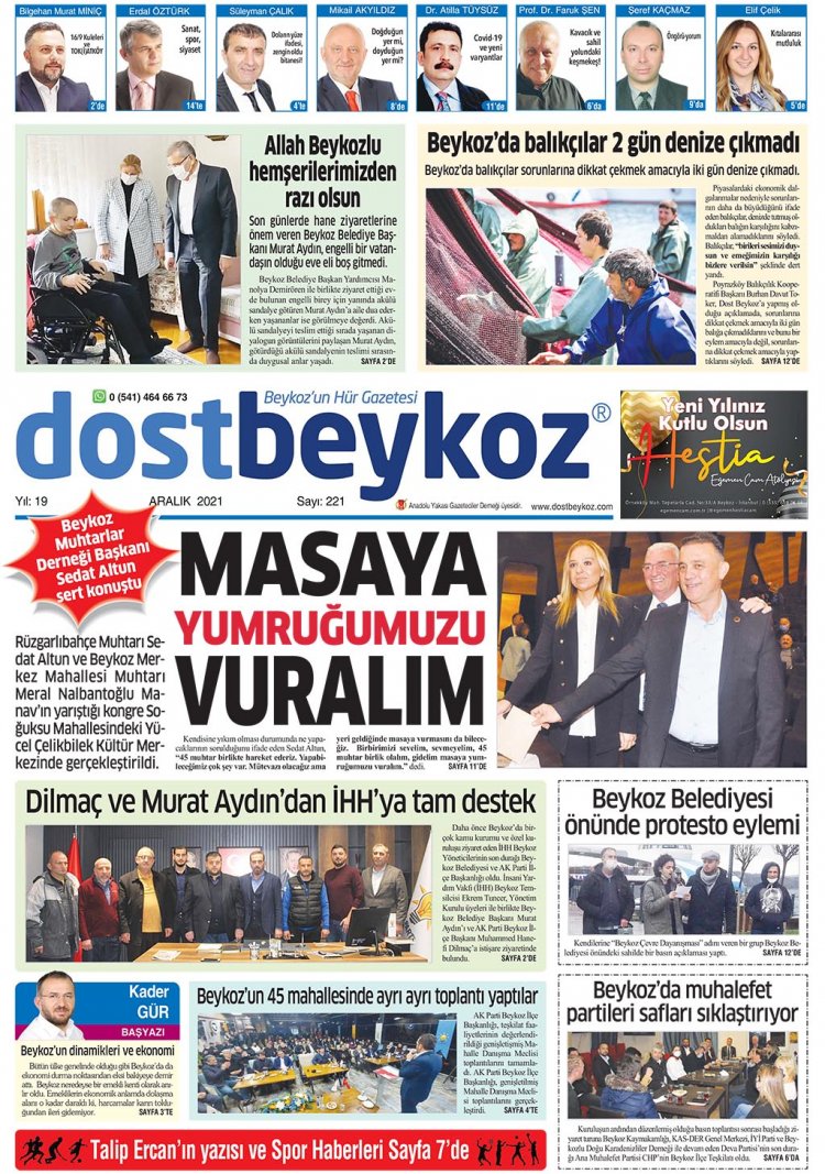 Dost Beykoz Gazetesi Aralık 2021... 221. Sayı