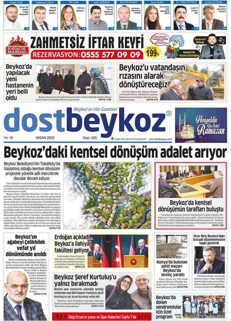 Dost Beykoz Gazetesi Nisan 2022... 225. Sayı