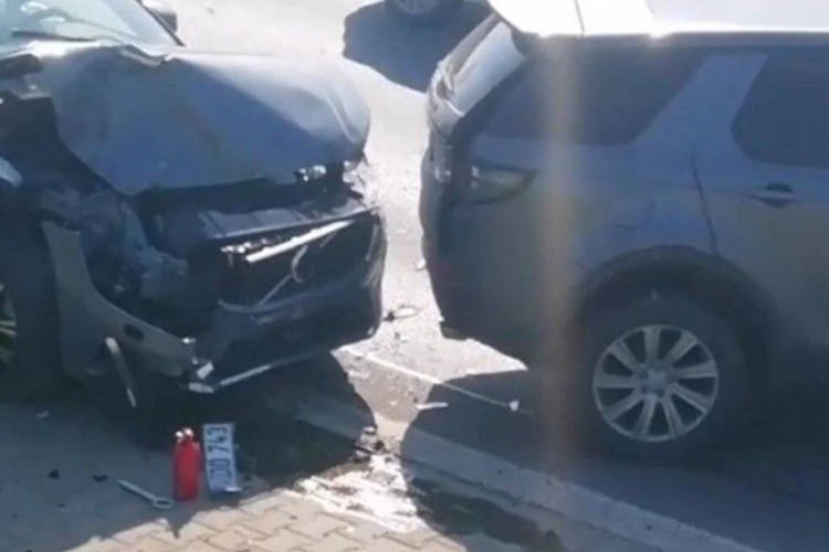 Beşiktaşlı futbolcunun kazası trafik kamerasında