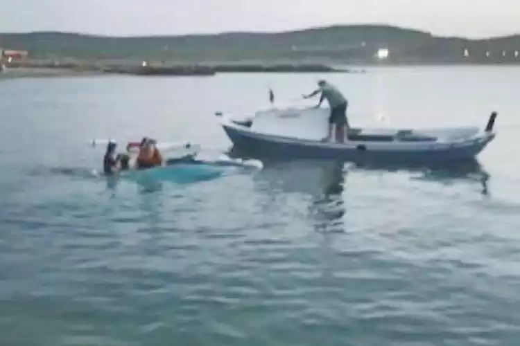 Beykoz Riva'da alabora olan teknedeki 9 kişi kurtarıldı