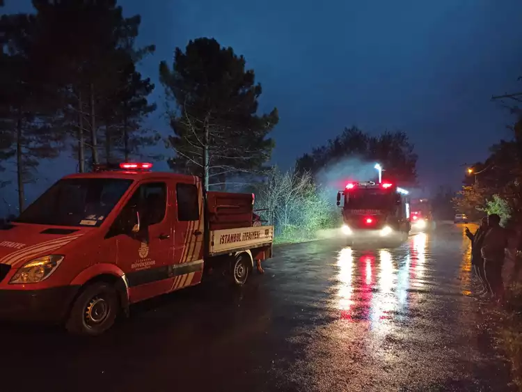Beykoz Riva'da orman yangını güçlükle söndürüldü