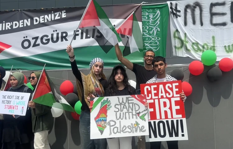 Beykoz’da öğrenciler Gazze için eylem yaptı