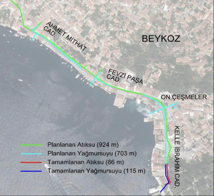 Beykoz Merkez ve Yalıköy Mahallelerinde İstanbul Boğazına açıktan akan atık