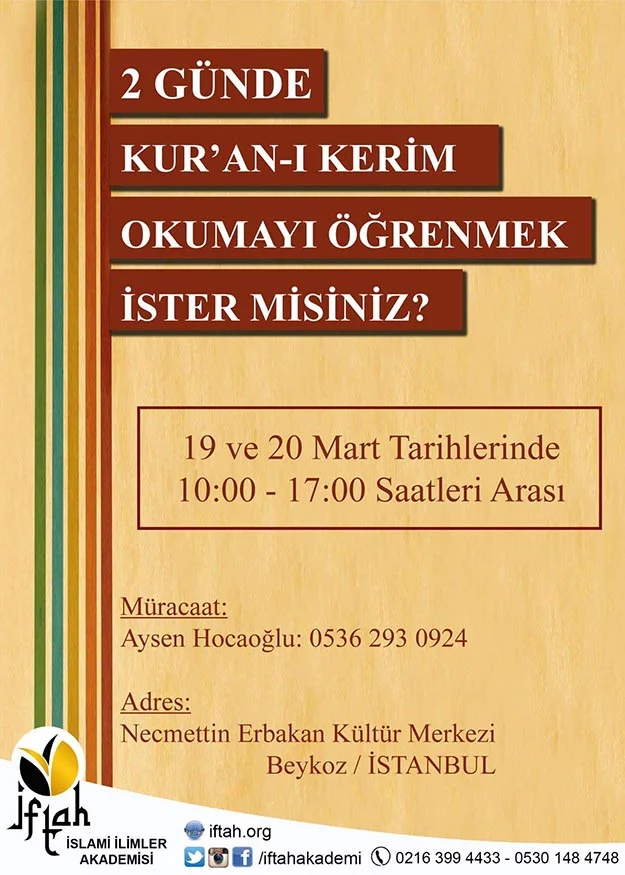 İftah İslami İlimler Akademisi gönüllüleri 19 – 20 Mart tarihlerindeBeykoz'da