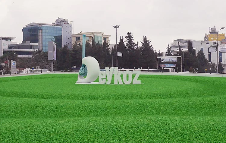 Beykoz’un en hareketli bölgelerinden olan Kavacık Kavşağı’nda hayata geçirilen simgesel