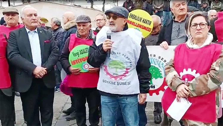 DİSK’e bağlı 2021 Tüm Emekliler Sendikası Beykoz Paşabahçe Mahallesinde bir