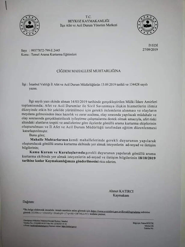 Beykoz'da arama kurtarma ekipleri kuruluyor 1 beykozdagonulluaramakurtarmaekibikurulu D3 IDunkGb