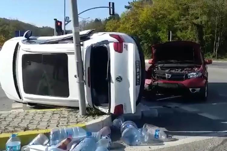 Beykoz Nun Okulları'nın olduğu bölgede meydana gelen trafik kazası nedeniyle