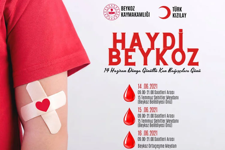 Beykoz Kaymakamlığı Dünya Gönüllü Kan Bağışçıları Gününde destek olunması için