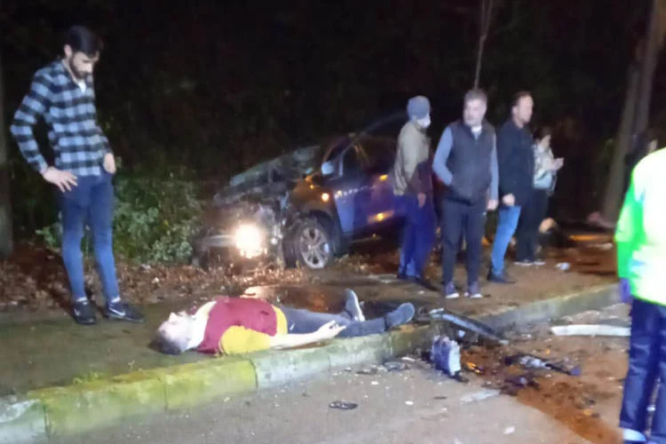 Beykoz Kavcaık’ta gece yarısı meydana gelen bir özel halk otobüsünün