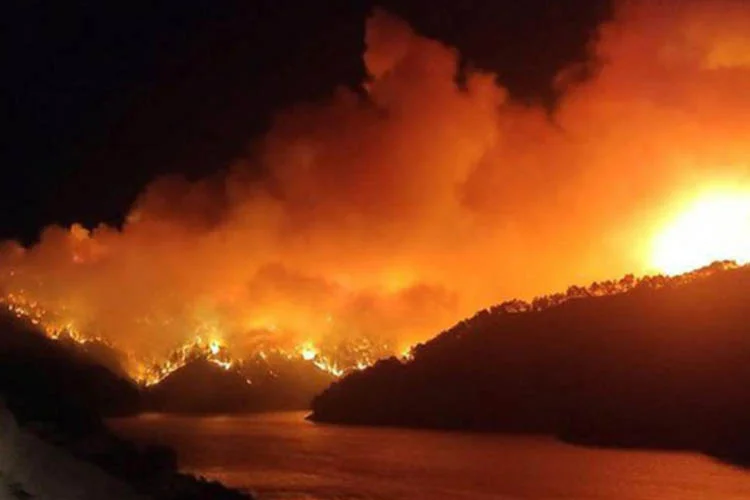 Antalya Manavgat'ta devam eden orman yangınına destek olmak için Beykoz