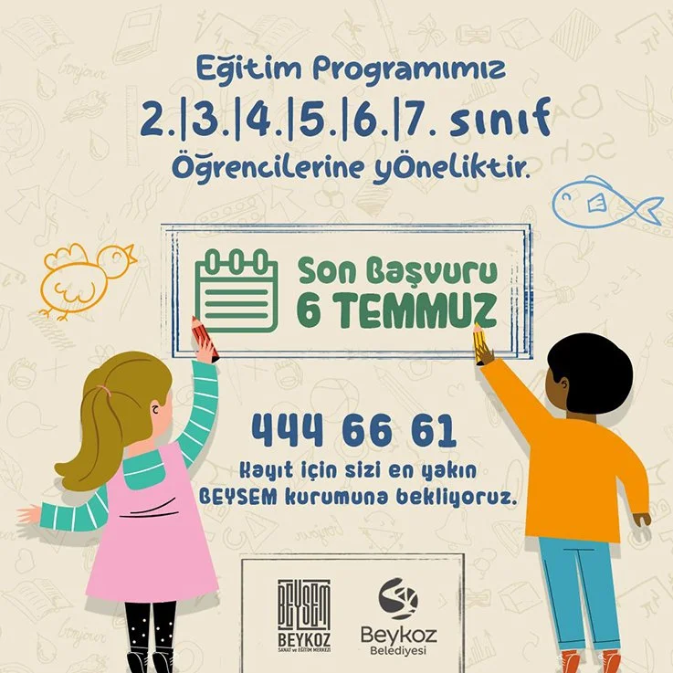 Beykoz Sanat Eğitim Merkezi (BEYSEM)’de çocuklara yönelik eğitici ve eğlenceli
