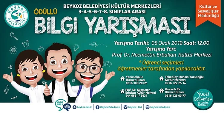 Beykoz’da kültür sanat öğrencilerine bilgi yarışması 1 bilgi uRUBIXAUSd