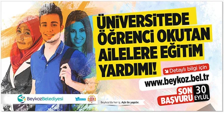 Beykoz Belediyesi'nin, 2017 - 2018 Eğitim Öğretim yılında yapacağı yardımlar