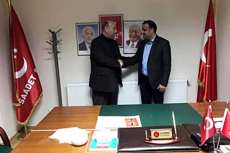 CHP Beykoz İlçe Başkanı Mahir Taştan, SP İlçe Başkanı Şeref