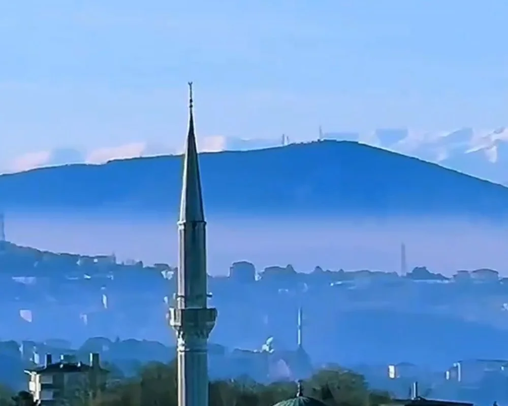 İstanbul'daki temiz ve açık hava nedeniyle Uludağ 118 kilometre uzaklıktaki