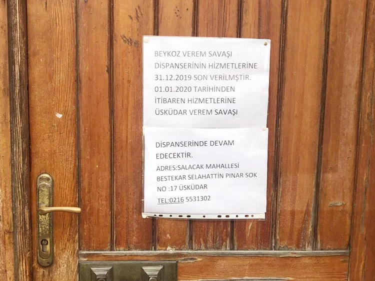 Beykoz Verem Savaş Dispanseri kapandı 2