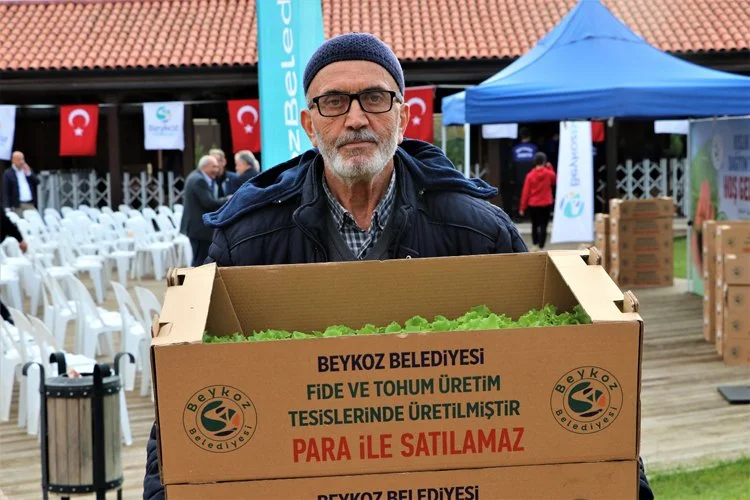 Beykoz’da Çiftçi Kayıt Sistemi'nde bulunan üreticilerin tamamına 4 mevsim fide