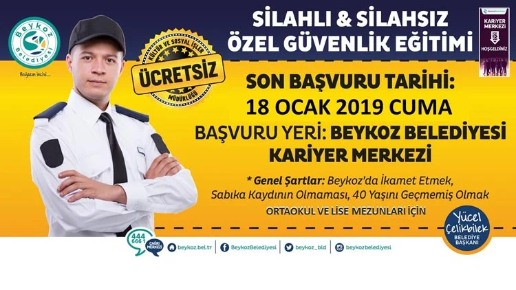 Beykoz'da özel güvenlik eğitim kayıtları başladı 1