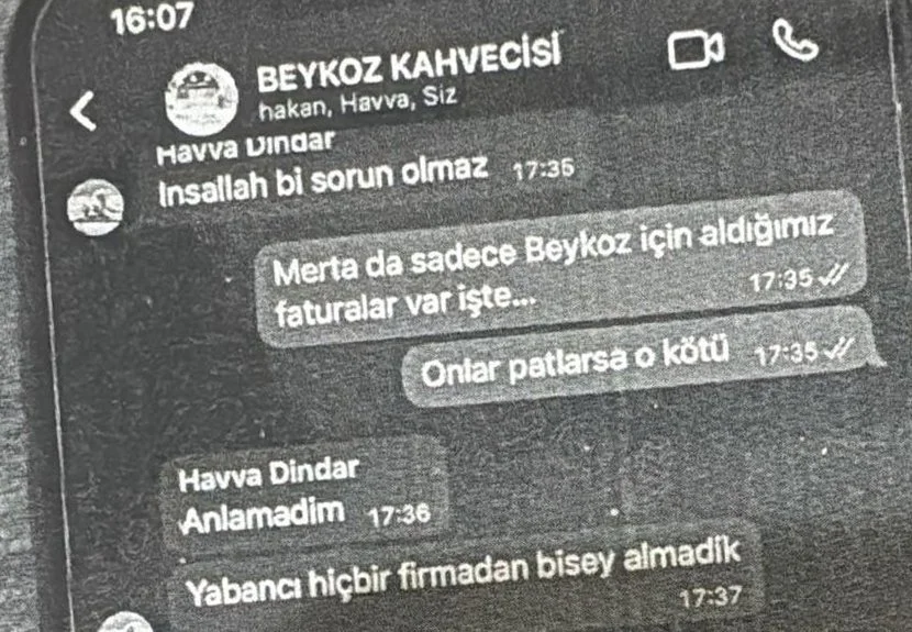 İhale alan şirket sahiplerinin kurduğu Beykoz Kahvecisi WhatsApp grubundaki yazışmalar