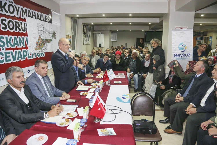 Beykoz Belediye Başkanı Çelikbilek, Yardımcıları, Müdürleri, Danışmanları ve Meclis Üyeleriyle