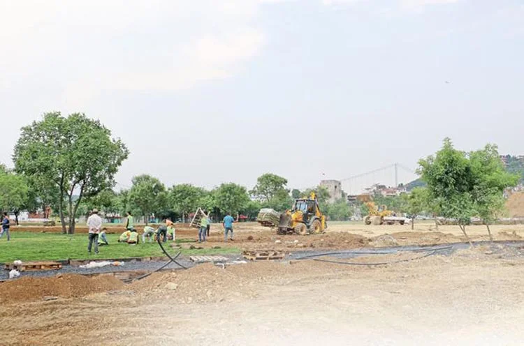 Yıllardır atıl olan Beykoz'un tarihi alanlarından Küçüksu Çayırı'nda hummalı bir