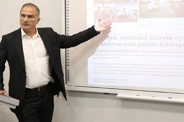 AA İstanbul Haberleri Editörü Hüseyin Altınalan, Medipol Üniversitesi Kavacık Yerleşkesi'nde