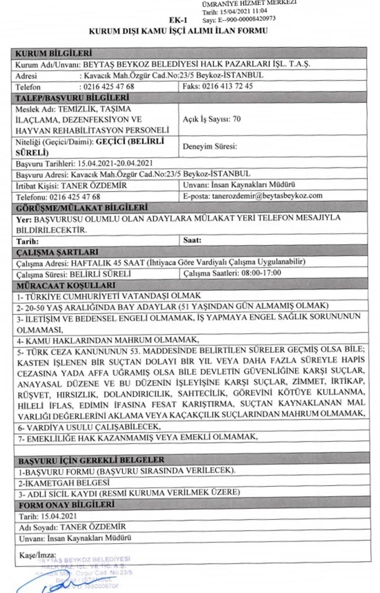 Beykoz Belediyesi 70 personel alacak… Son 3 gün 2 i 6q5YUQR2Yv