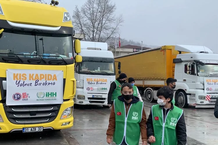 İHH Beykoz temsilciliğinin uzun süredir hazırlıklarını yapmış olduğu yardım tırları