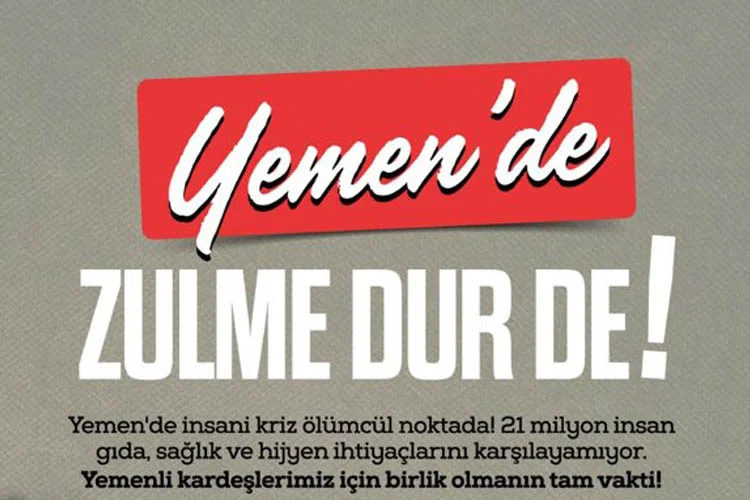 İHH İnsani Yardım Vakfı Beykoz Şubesi, Yemen'deki insanlık zulmüne karşı