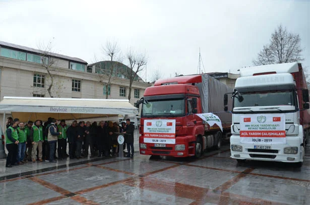 İHH Beykoz Şubesi, Suriye'nin İdlib bölgesine iki tır insani yardım