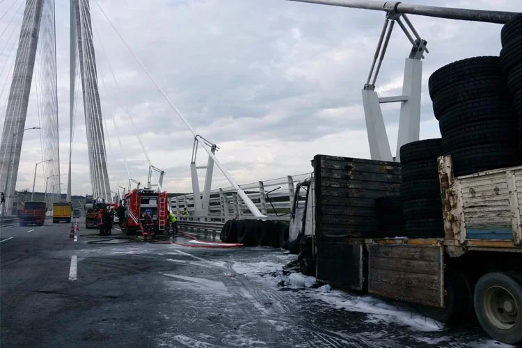 Bugün saat 13.15 sıralarında Yavuz Sultan Selim Köprüsü Beykoz yönünden