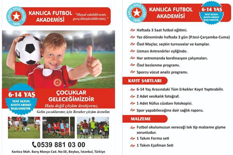 Kanlıca Futbol Akademisi kayıtları devam ediyor 1 kanlicafutbolakademisikayitlari SPknn hVoc